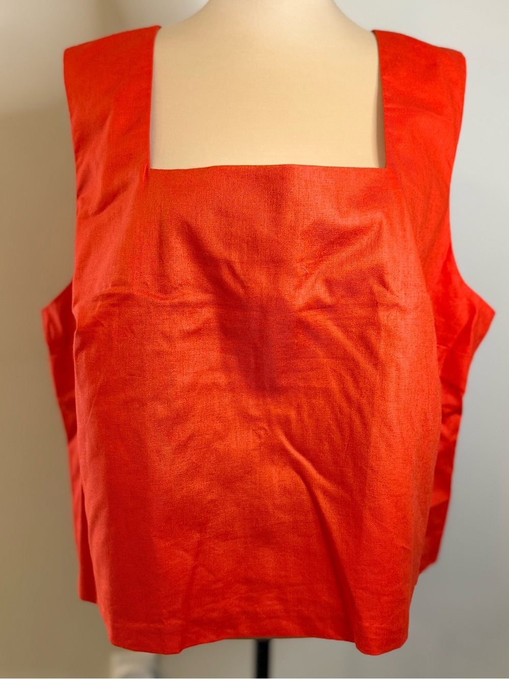 Banana Republic Factory Linen Blend red boxy crop
top XXL